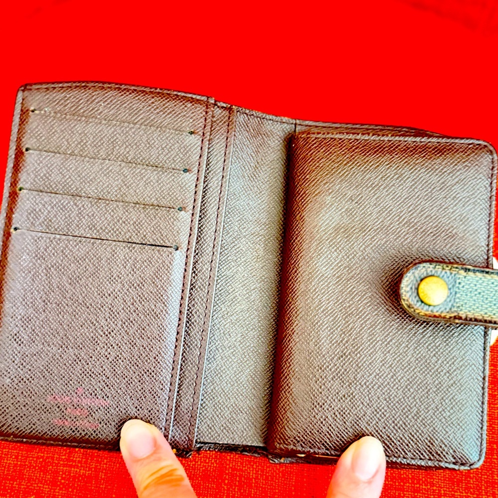 Lv demer wallet with coin purse